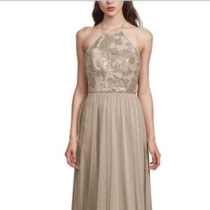 Amsale Sheridan Sequin Latte Silver Bridesmaid 14